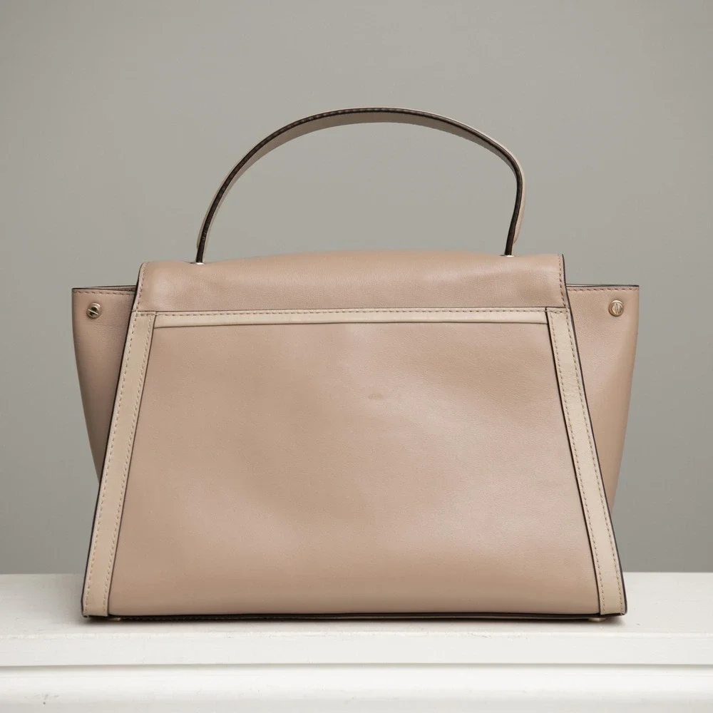Michael Kors Whitney Medium Satchel Leather Envelope Purse Minimalist Chic Lux